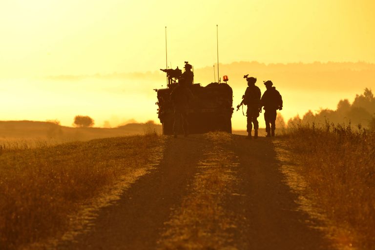 Американские военные во время учений в Германии