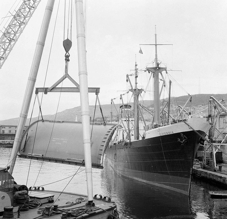 Строительство Асуанской плотины. Август 1956 года Строительство Асуанской плотины. Август 1956 года