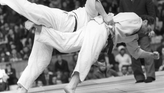 Во время поединка. Чемпионат СССР по дзюдо Во время поединка. Чемпионат СССР по дзюдо