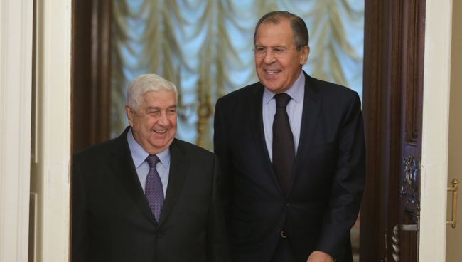 Встреча глав МИД России, Ирана и Сирии С. Лаврова, М. Зарифа и В. Муаллема Встреча глав МИД России, Ирана и Сирии С. Лаврова, М. Зарифа и В. Муаллема