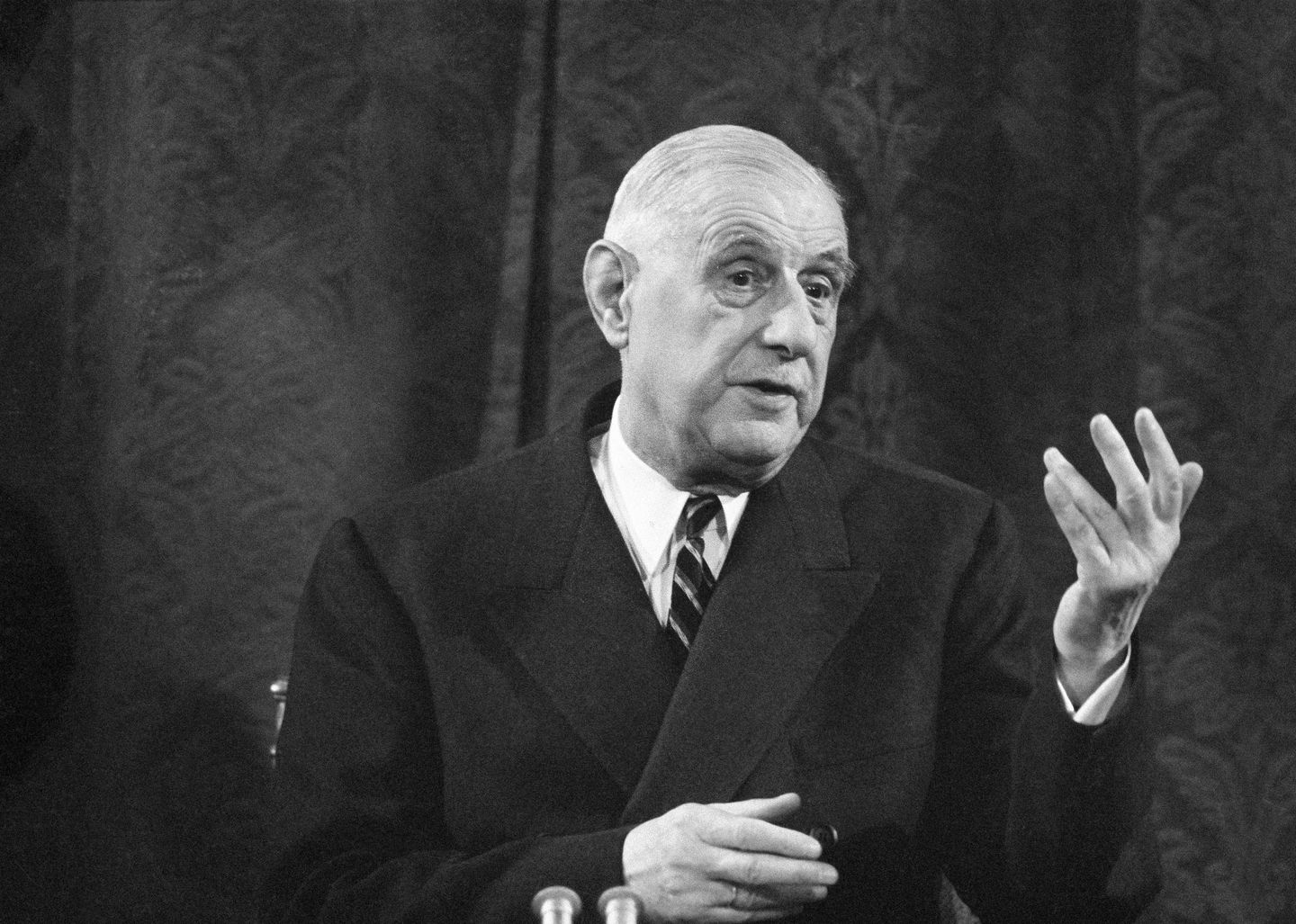 Президент Франции Шарль де Голль, 1965 год Президент Франции Шарль де Голль, 1965 год