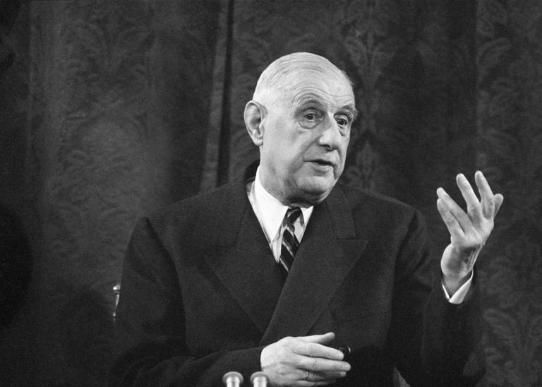 Президент Франции Шарль де Голль, 1965 год Президент Франции Шарль де Голль, 1965 год