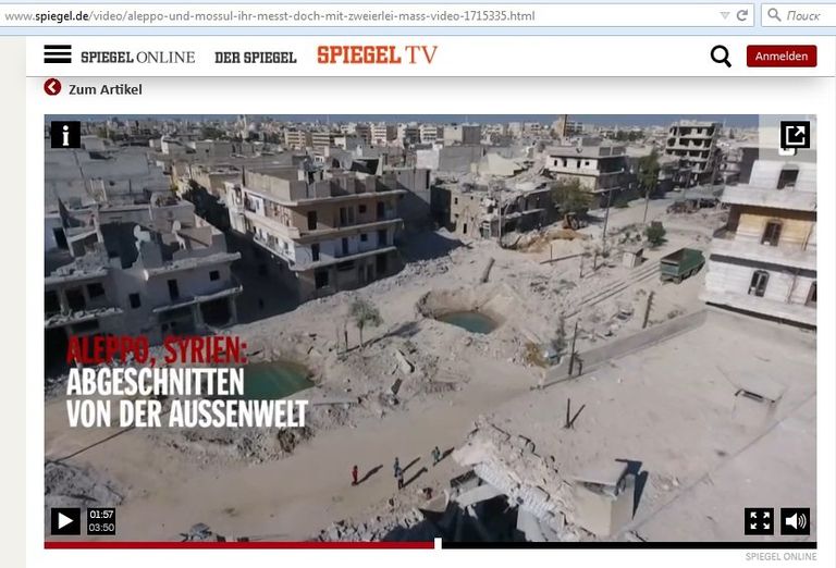 Кадры из Алеппо: скриншот страницы Spiegel Online Кадры из Алеппо: скриншот страницы Spiegel Online