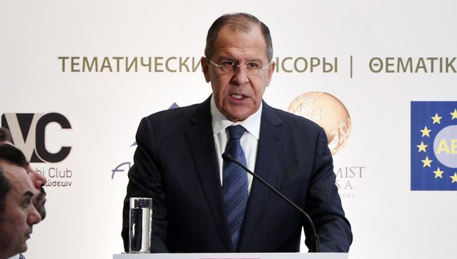 Сергей Лавров выступает на российско-греческом форуме гражданских обществ Сергей Лавров выступает на российско-греческом форуме гражданских обществ