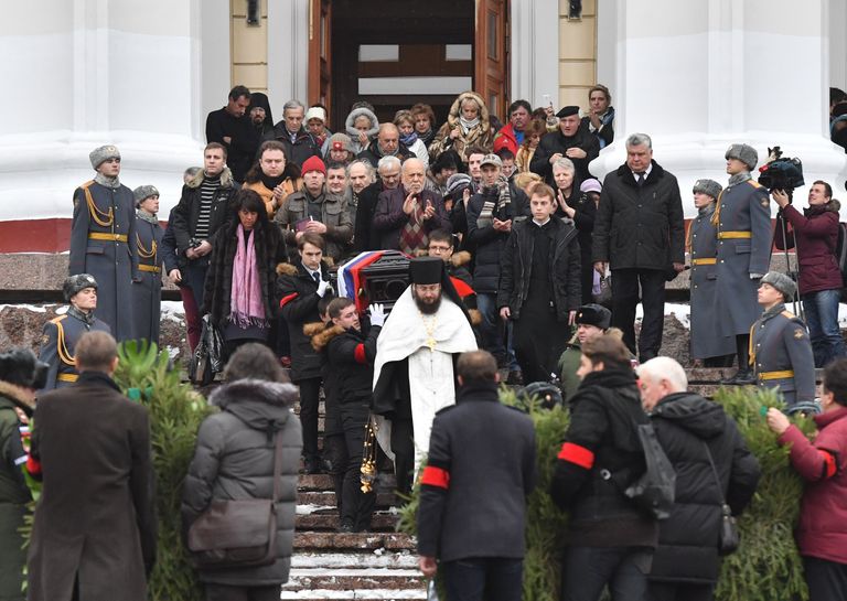Церемония прощания с Владимиром Зельдиным в театре Российской армии в Москве Церемония прощания с Владимиром Зельдиным в театре Российской армии в Москве