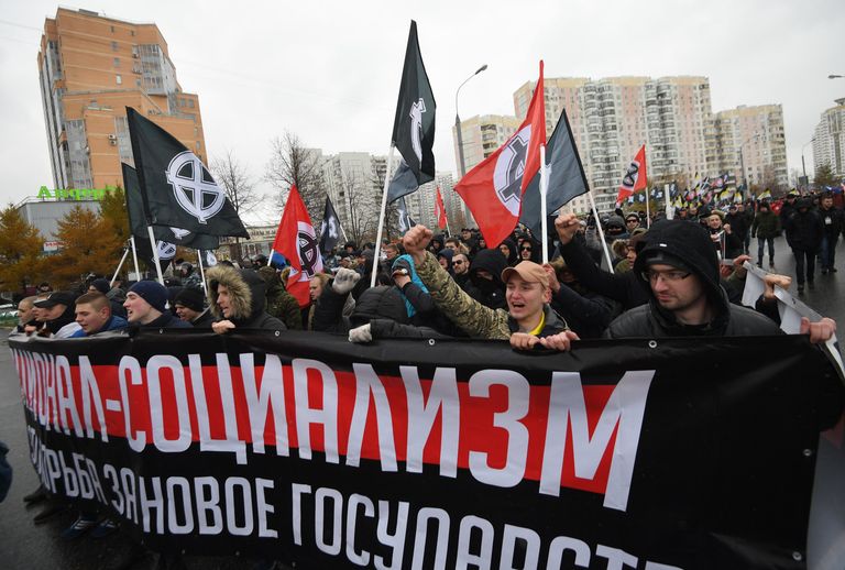 Участники шествия в Люблино Участники шествия в Люблино