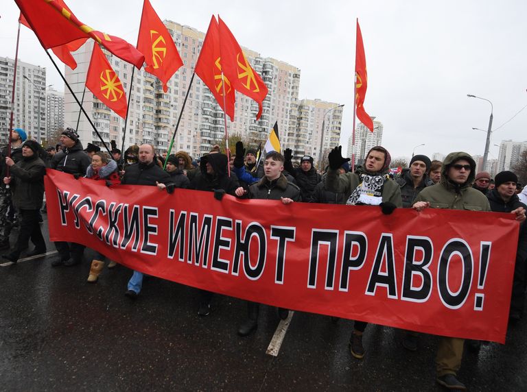 Участники шествия в Люблино Участники шествия в Люблино