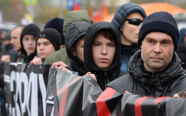 Участники шествия в Люблино Участники шествия в Люблино