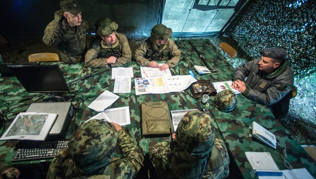 Военнослужащие во время совместных учений. Архивное фото Военнослужащие во время совместных учений. Архивное фото