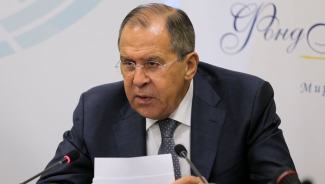 Министр иностранных дел России Сергей Лавров на международном семинаре Потсдамские встречи. 8 ноября 2016 Министр иностранных дел России Сергей Лавров на международном семинаре Потсдамские встречи. 8 ноября 2016