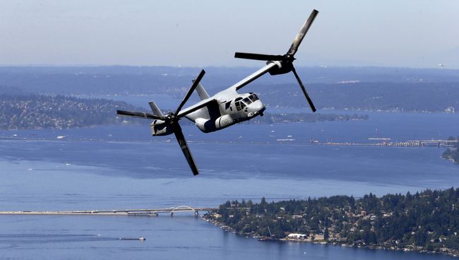 Американский конвертоплан MV-22B Osprey. Архивное фото Американский конвертоплан MV-22B Osprey. Архивное фото