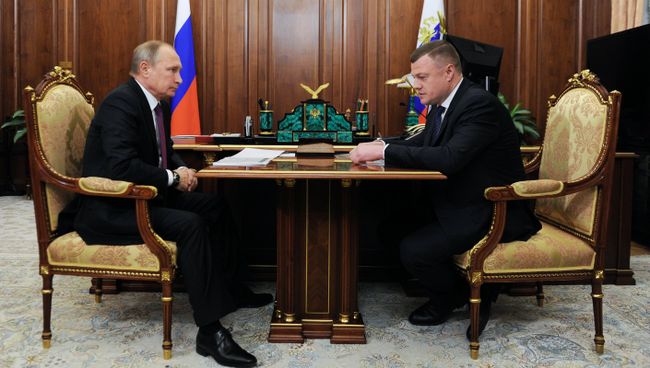Президент РФ Владимир Путин и губернатор Тамбовской области Александр Никитин Президент РФ Владимир Путин и губернатор Тамбовской области Александр Никитин