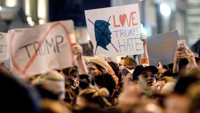 Акция протеста против избрания Дональда Трампа. Архивное фото Акция протеста против избрания Дональда Трампа. Архивное фото