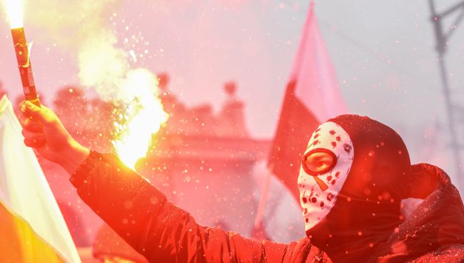 Марш независимости в Варшаве. 11 ноября 2016