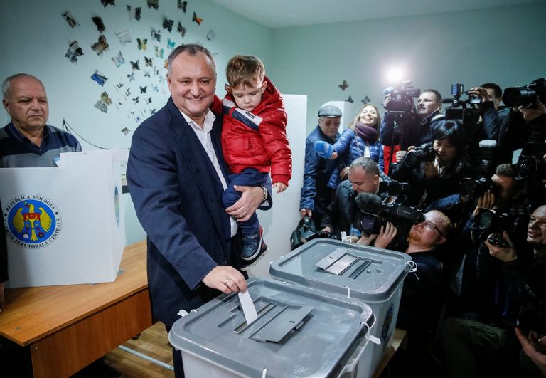 Игорь Додон на втором туре выборов президента Молдавии