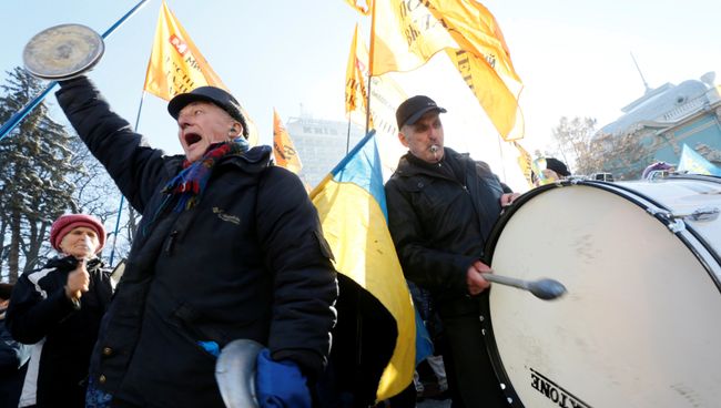Всеукраинская акция протеста украинских вкладчиков в Киеве Всеукраинская акция протеста украинских вкладчиков в Киеве