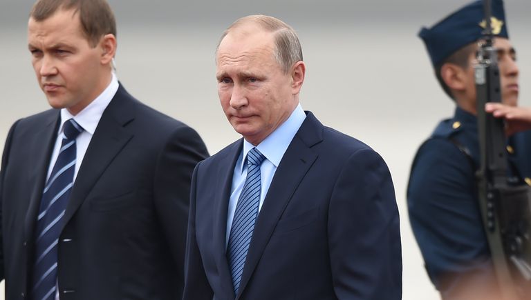 Президент России Владимир Путин в аэропорту Лимы, Перу Президент России Владимир Путин в аэропорту Лимы, Перу