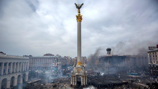 Площадь Независимости в Киеве. Февраль 2014. Архивное фото Площадь Независимости в Киеве. Февраль 2014. Архивное фото