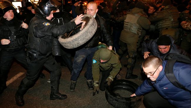 Митинг на площади Независимости в Киеве в годовщину майдана Митинг на площади Независимости в Киеве в годовщину майдана
