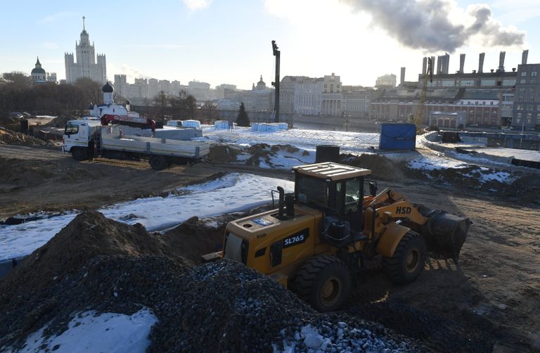 Строительство парка Зарядье в Москве Строительство парка Зарядье в Москве