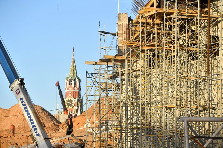 Строительство парка Зарядье в Москве Строительство парка Зарядье в Москве