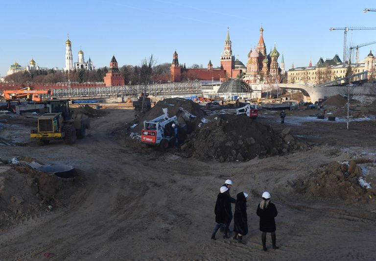 Строительство парка Зарядье в Москве Строительство парка Зарядье в Москве