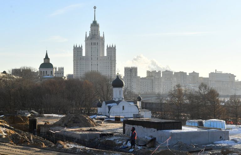 Строительство парка Зарядье в Москве Строительство парка Зарядье в Москве