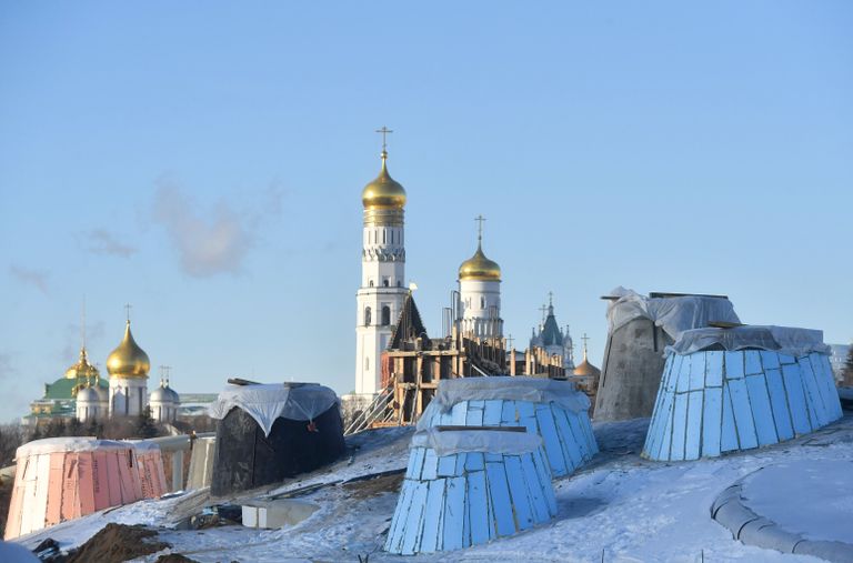 Строительство парка Зарядье в Москве Строительство парка Зарядье в Москве