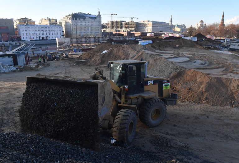 Строительство парка Зарядье в Москве Строительство парка Зарядье в Москве