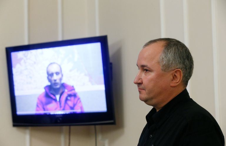 Глава Службы безопасности Украины Василий Грицак во время брифинга, посвященного задержанию российских военных в Крыму. 22 ноября 2016