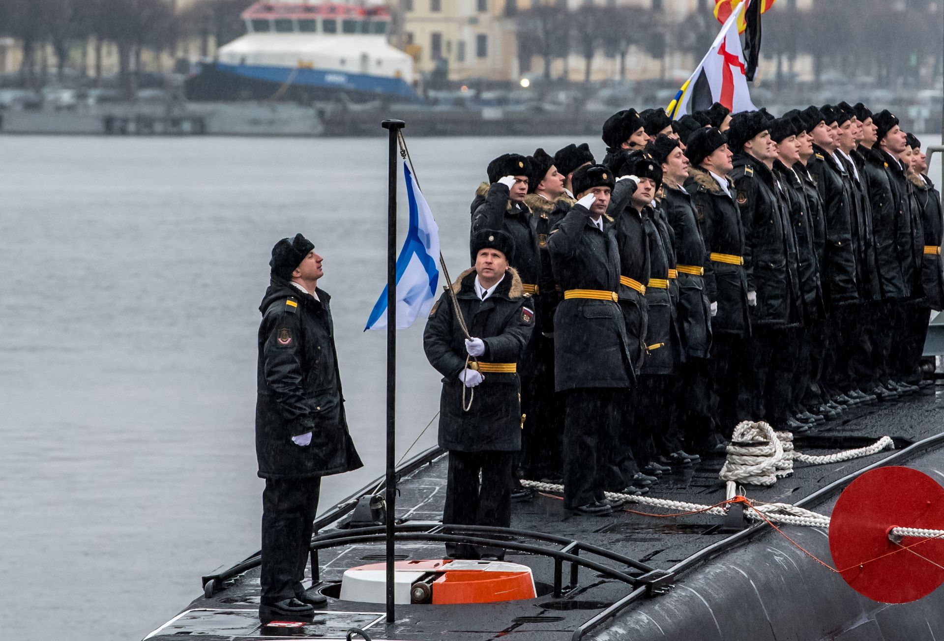 Торжественная церемония передачи подлодки Колпино ВМФ России на пристани АО Адмиралтейские верфи в Санкт-Петербурге - РИА Новости, 1920, 24.02.2026