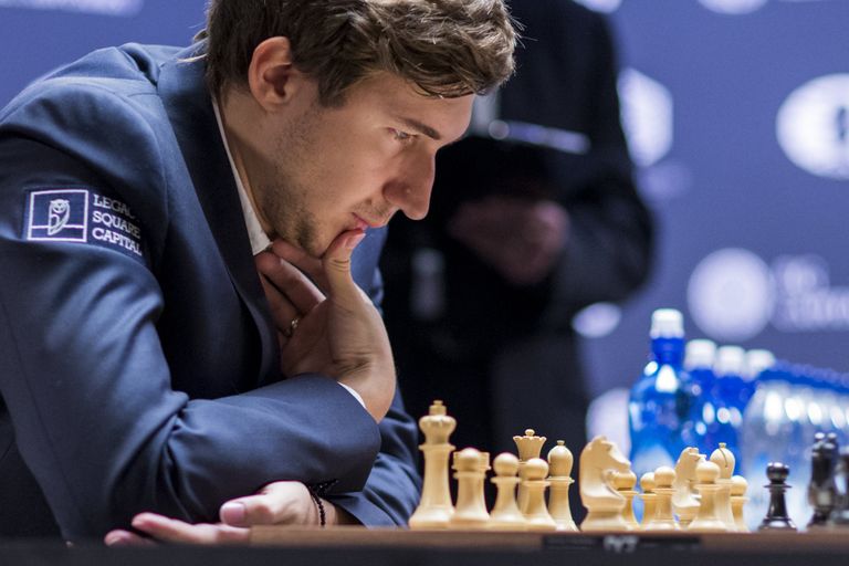 Гроссмейстер Сергей Карякин на чемпионе мира по шахматам в Нью-Йорке Гроссмейстер Сергей Карякин на чемпионе мира по шахматам в Нью-Йорке