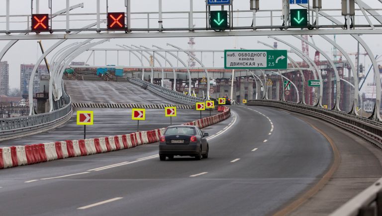 Строительство двухъярусного моста Западного скоростного диаметра в Санкт-Петербурге Строительство двухъярусного моста Западного скоростного диаметра в Санкт-Петербурге