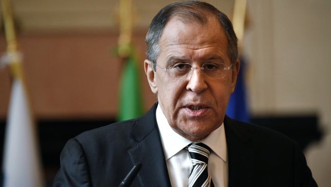 Министр иностранных дел РФ Сергей Лавров в Риме.