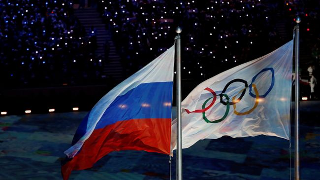 Флаги России и МОК Флаги России и МОК