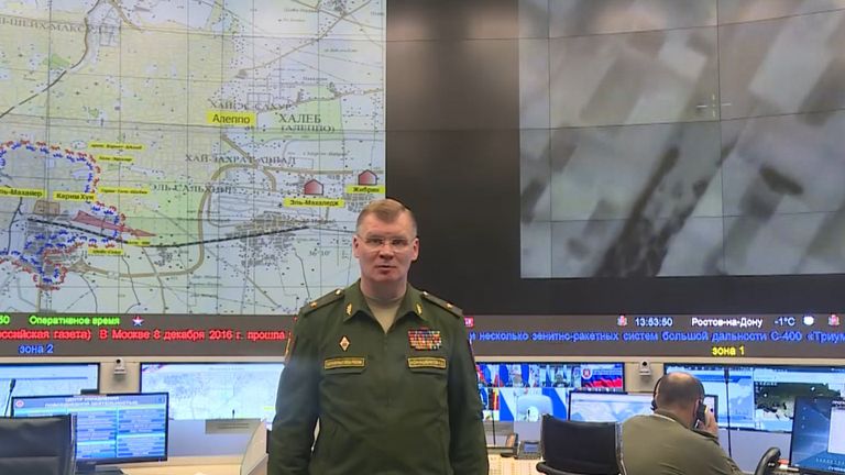 Конашенков предостерег от провокаций в Алеппо и призвал страны помочь сирийцам 