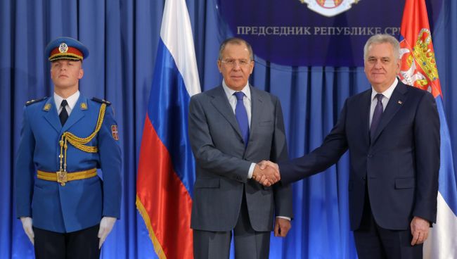 Министр иностранных дел РФ Сергей Лавров и президент Сербии Томислав Николич в Белграде. 12 декабря 2016 Министр иностранных дел РФ Сергей Лавров и президент Сербии Томислав Николич в Белграде. 12 декабря 2016