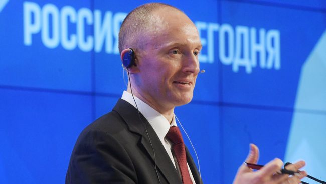 Картер Пэйдж во время выступления в международном мультимедийном пресс-центре МИА Россия сегодня. Архивное фото