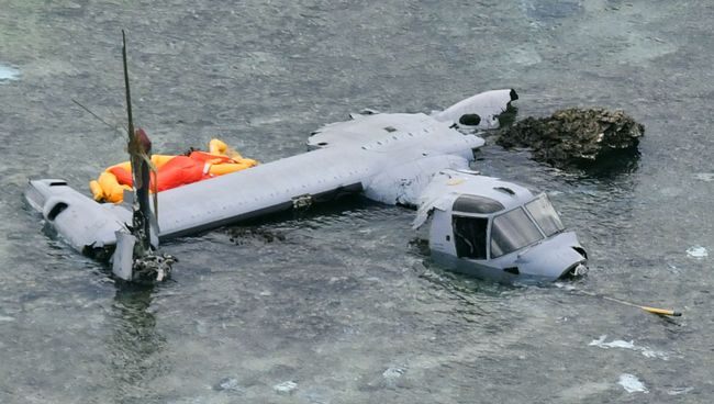 Конвертоплан корпуса Морской пехоты США MV-22 Osprey потерпел аварию у берегов Японии в районе префектуры Окинава