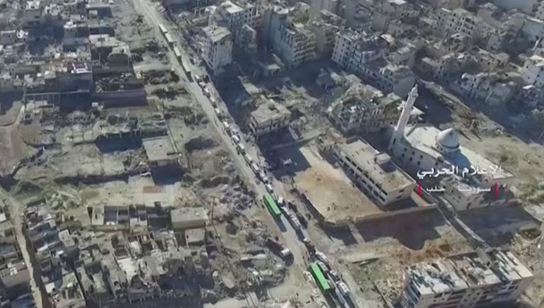 Эвакуация боевиков и мирных жителей из восточного Алеппо