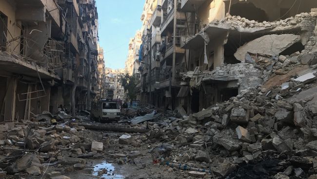 В освобожденных районах восточного Алеппо. Архивное фото В освобожденных районах восточного Алеппо. Архивное фото