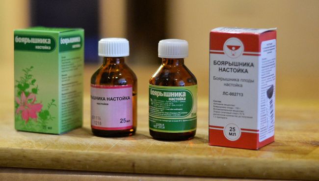 Лекарственная настойка боярышника. Архивное фото Лекарственная настойка боярышника. Архивное фото