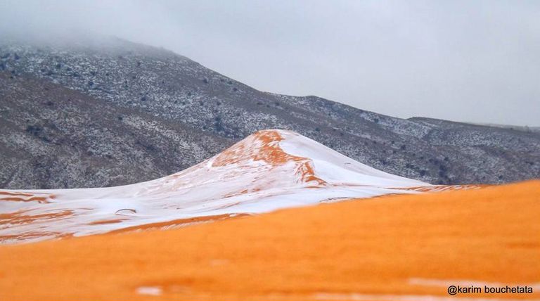 Снег в пустыне Сахара Снег в пустыне Сахара