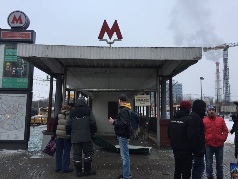 Ситуация у метро Коломенское, где раздался хлопок. 22 декабря 2016 Ситуация у метро Коломенское, где раздался хлопок. 22 декабря 2016