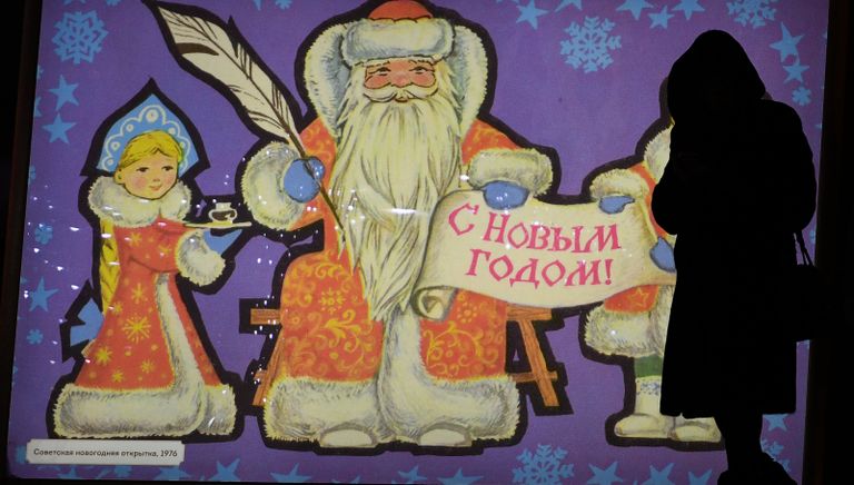 Новогодняя иллюминация на Тверском бульваре в Москве