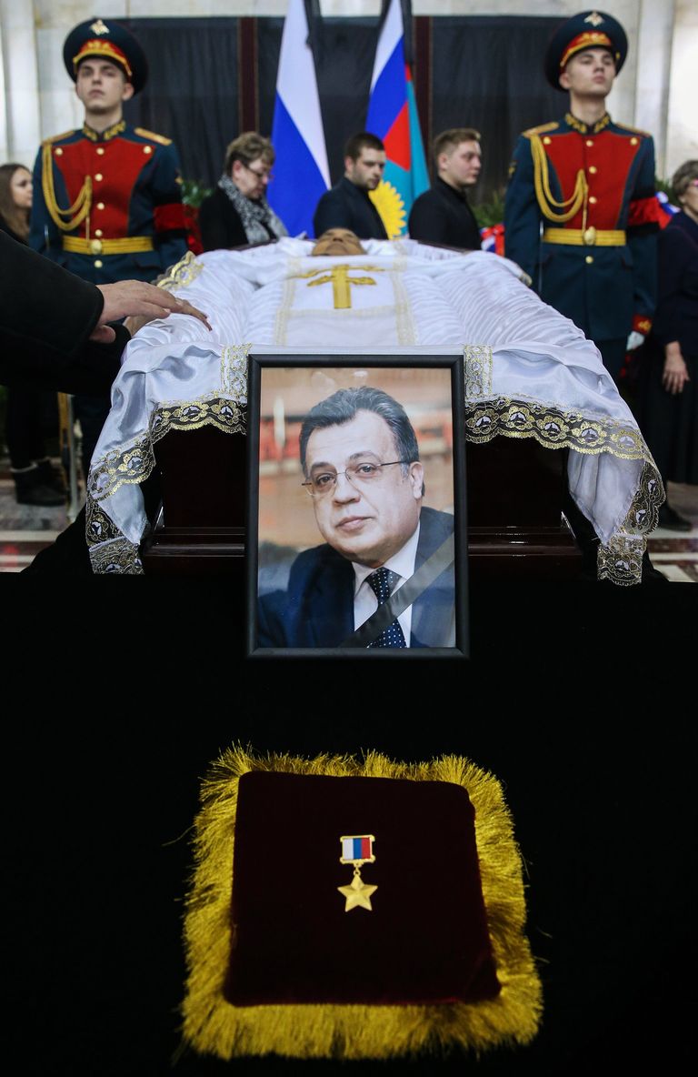 Церемония прощания с послом России в Турции Андреем Карловым в министерстве иностранных дел России Церемония прощания с послом России в Турции Андреем Карловым в министерстве иностранных дел России