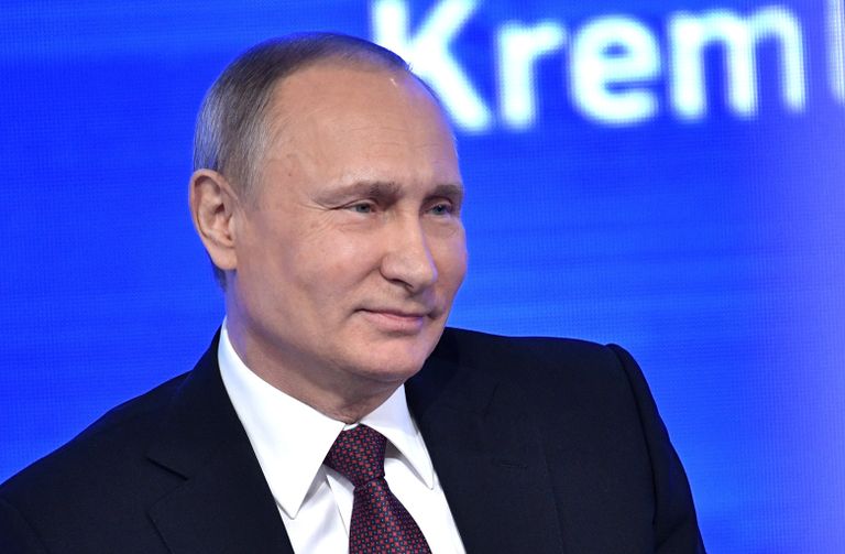 Президент РФ Владимир Путин на двенадцатой большой ежегодной пресс-конференции в Центре международной торговли на Красной Пресне. 23 декабря 2016 Президент РФ Владимир Путин на двенадцатой большой ежегодной пресс-конференции в Центре международной торговли на Красной Пресне. 23 декабря 2016