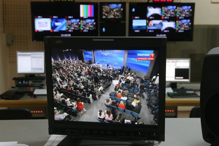Трансляция пресс-конференции президента России Владимира Путина в ГТРК Калининград Трансляция пресс-конференции президента России Владимира Путина в ГТРК Калининград