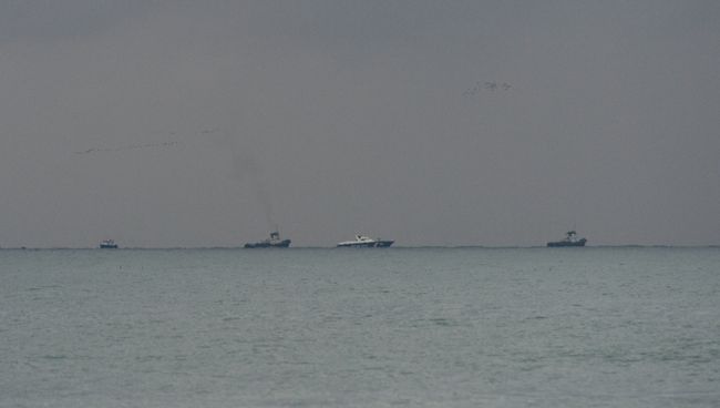 Поисково-спасательные работы у побережья Черного моря, где потерпел крушение самолет Минобороны РФ Ту-154