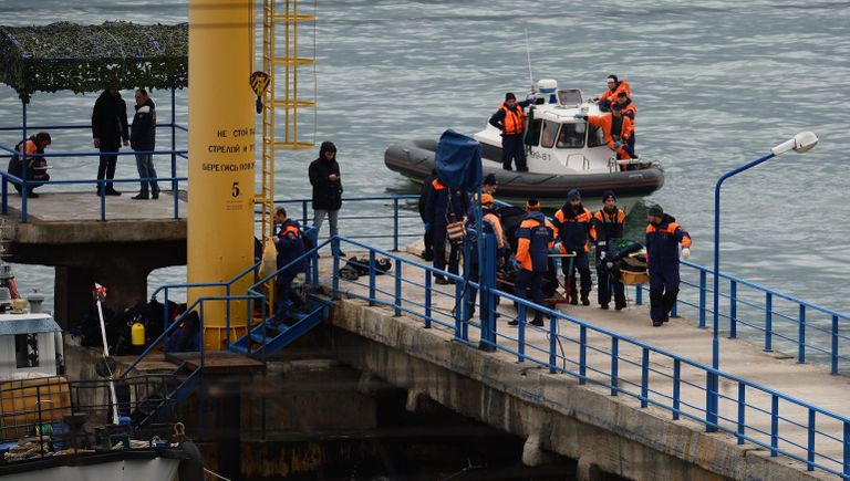 Поисково-спасательные работы на месте крушения самолёта Ту-154 Минобороны РФ в Сочи